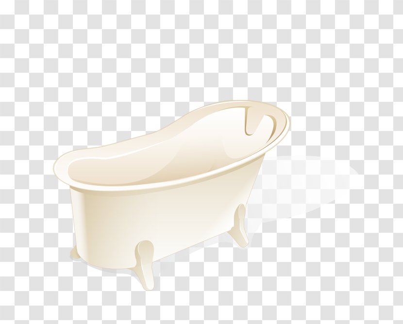 Bathtub Toilet Seat Tap Bathroom Sink - Beige - Vector White Transparent PNG