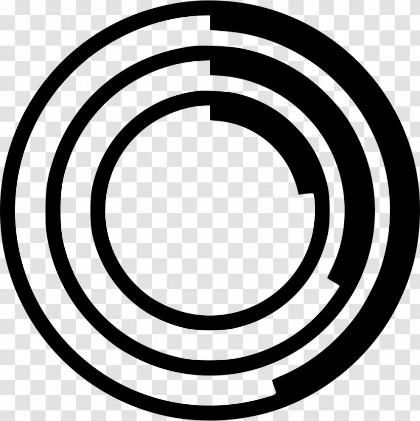 Circle Rim White Clip Art - Black And Transparent PNG