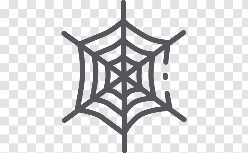 Spider Web - Black And White Transparent PNG