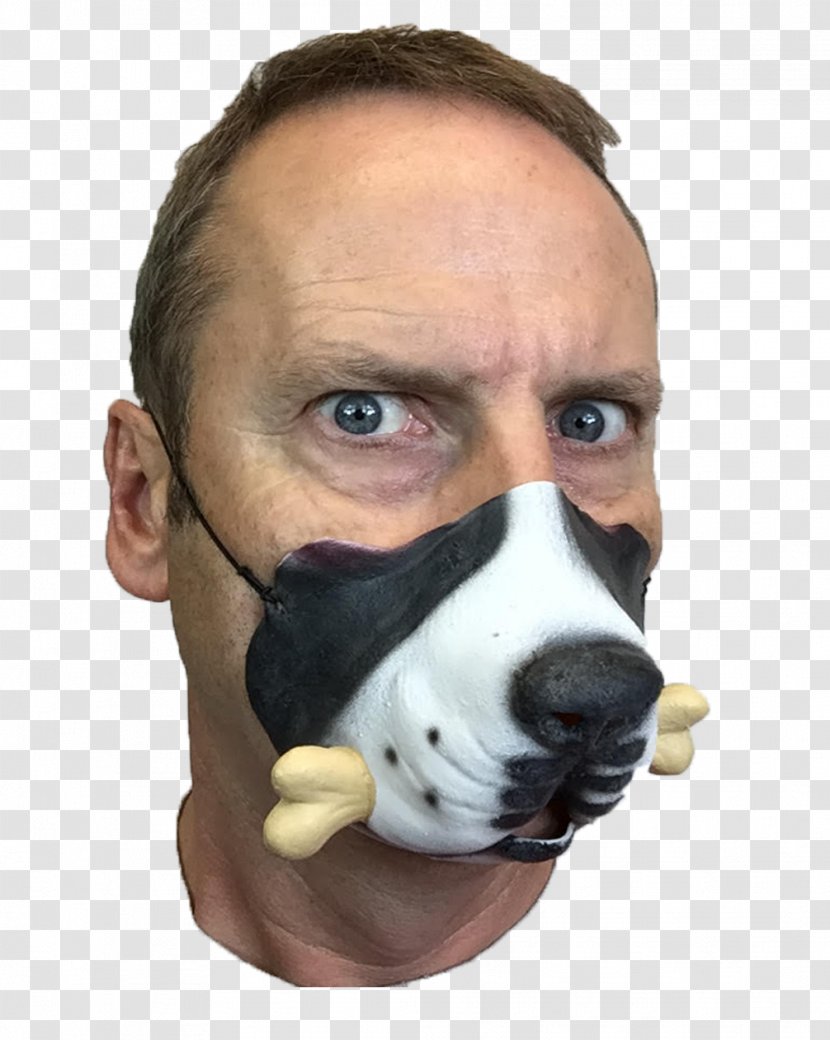Latex Mask Dog Snout Costume Party - Face - Bone Transparent PNG