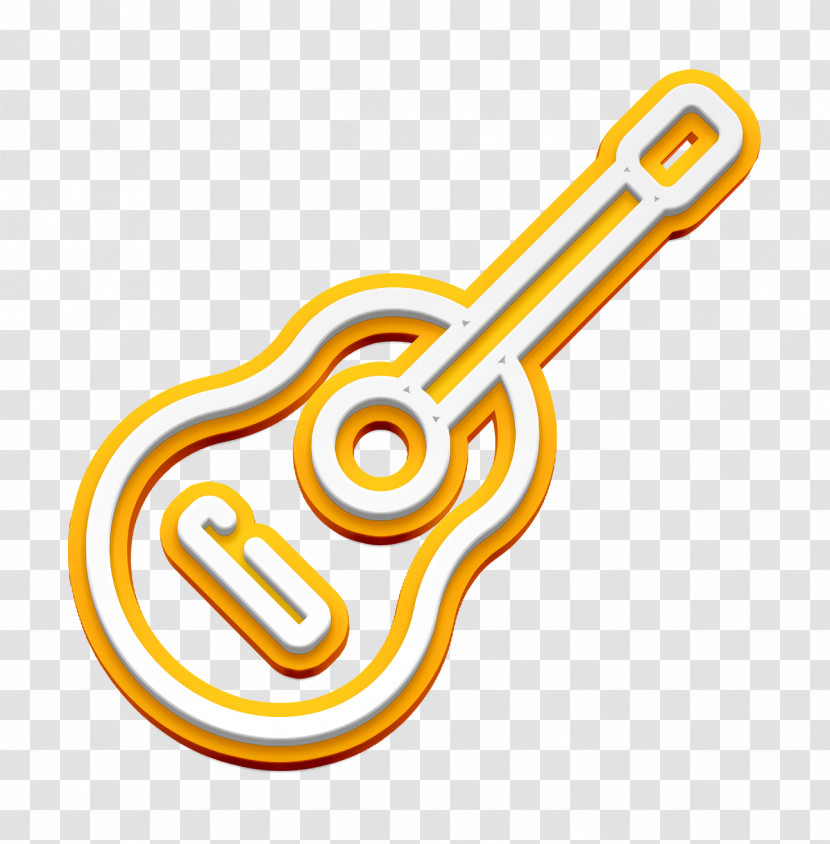 Linear Detailed Travel Elements Icon Guitar Icon Transparent PNG