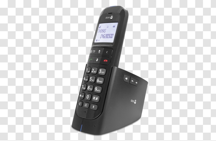 Cordless Telephone Digital Enhanced Telecommunications Handset Answering Machines - Cellular Network - Black And Elegant Transparent PNG