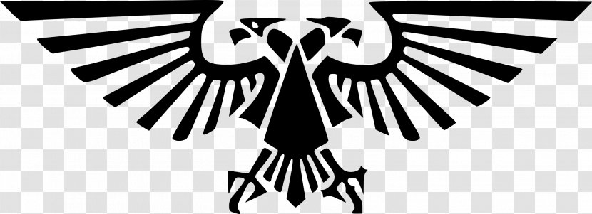 Warhammer 40,000 Imperium French Imperial Eagle Aquila Empire - Monochrome - Salamander Transparent PNG