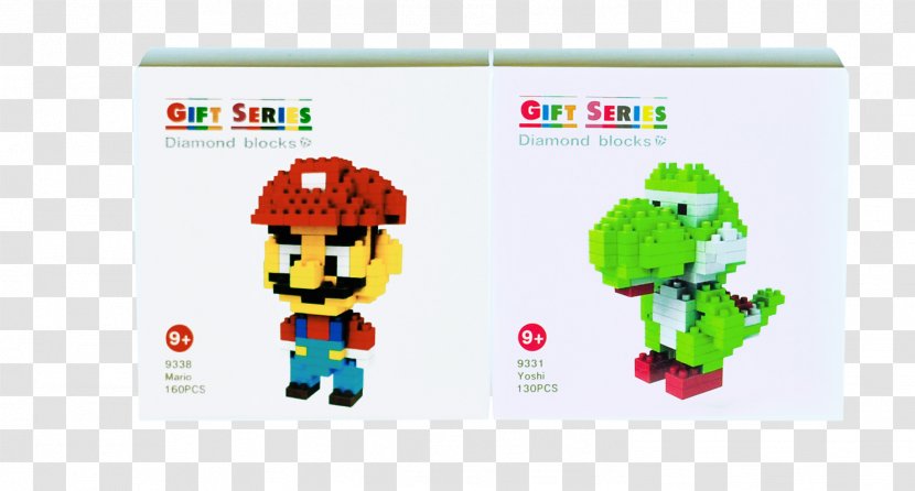 Mario & Yoshi Luigi Toy Nanoblock - Brand - Blocks Transparent PNG