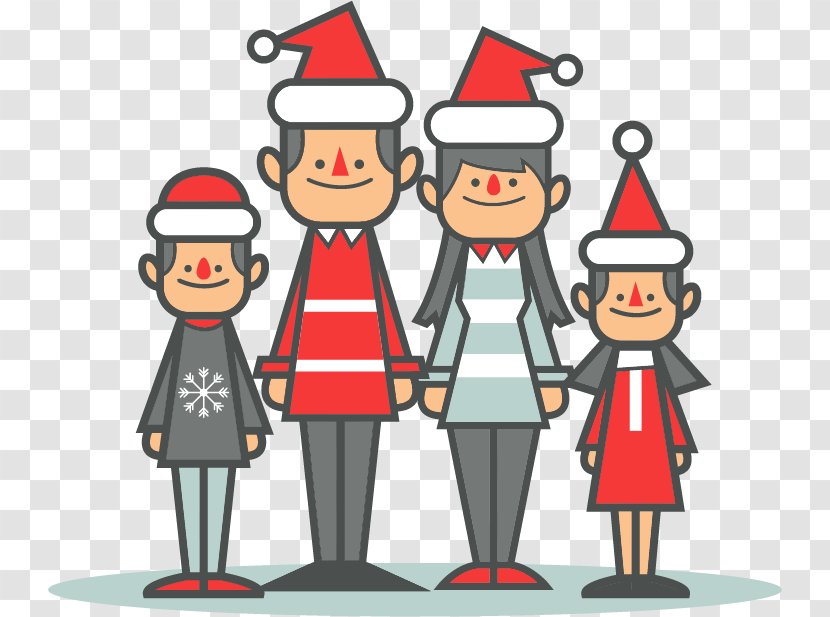 Christmas Family Euclidean Vector Child - Gift - Cartoon Material Transparent PNG