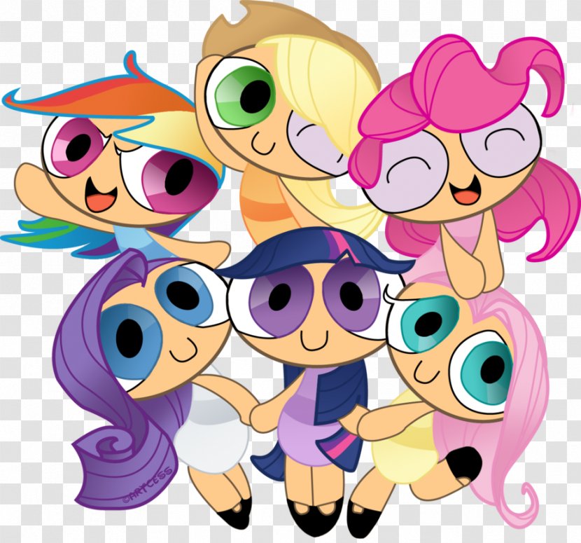 Twilight Sparkle Pinkie Pie Applejack Rainbow Dash Rarity - Frame - Powerpuff Girls Transparent PNG