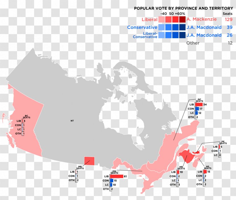 Canada Map Canadian Federal Election, 2011 1958 - Road - Political Campaign Transparent PNG