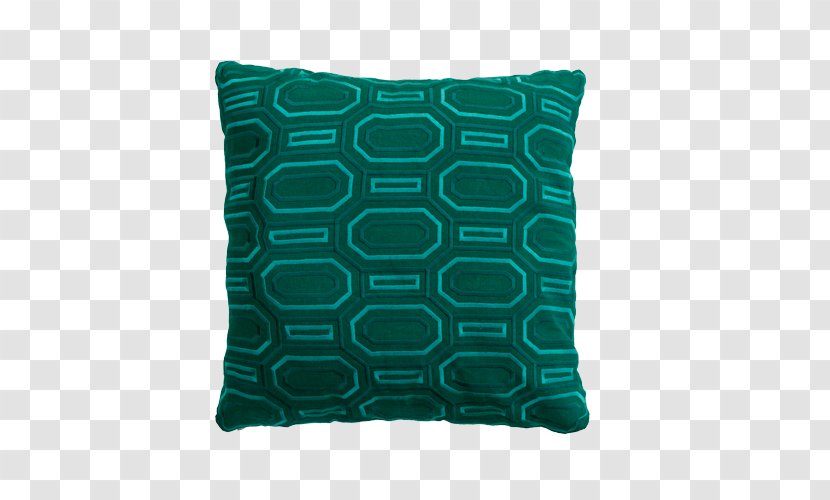Hinck Throw Pillows Cushion Sluispolderweg - Electric Blue - Green Peacock Transparent PNG