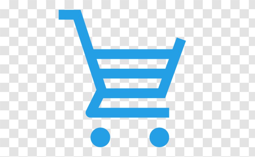 Shopping Cart - Electric Blue - Logo Transparent PNG