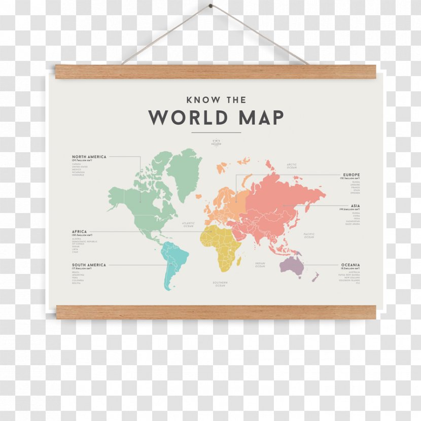 World Map - Text - Royaltyfree Transparent PNG