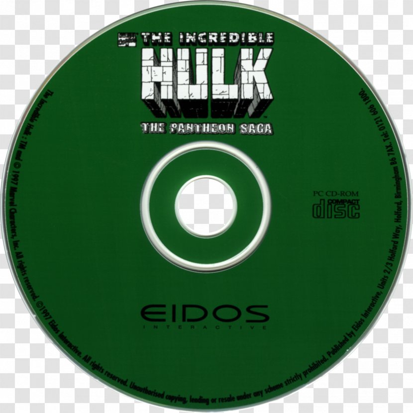 Hulk Visionaries Brand Compact Disc STXE6FIN GR EUR - Canvas - CD Transparent PNG