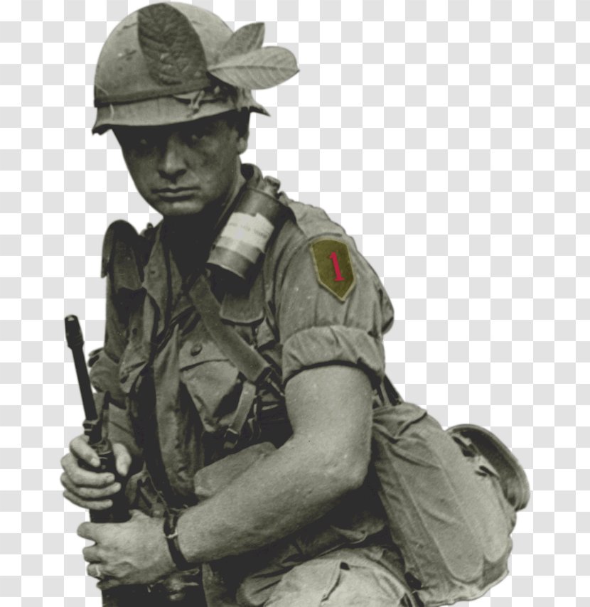 Soldier 1st Infantry Division Vietnam War Second World - Profession - Contact Military Posture Transparent PNG