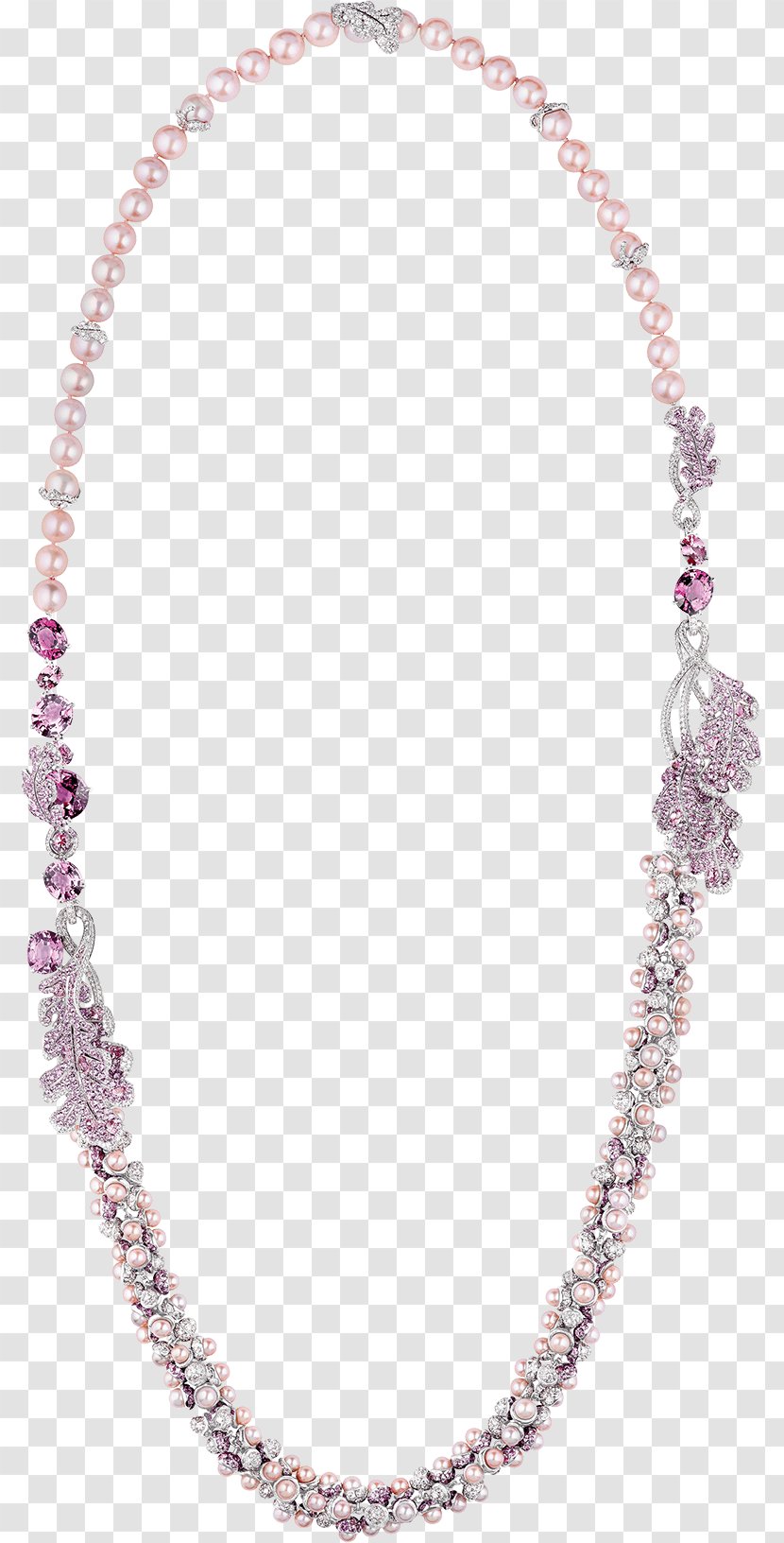 Necklace Bead Body Jewellery - Magenta - Cultured Freshwater Pearls Transparent PNG