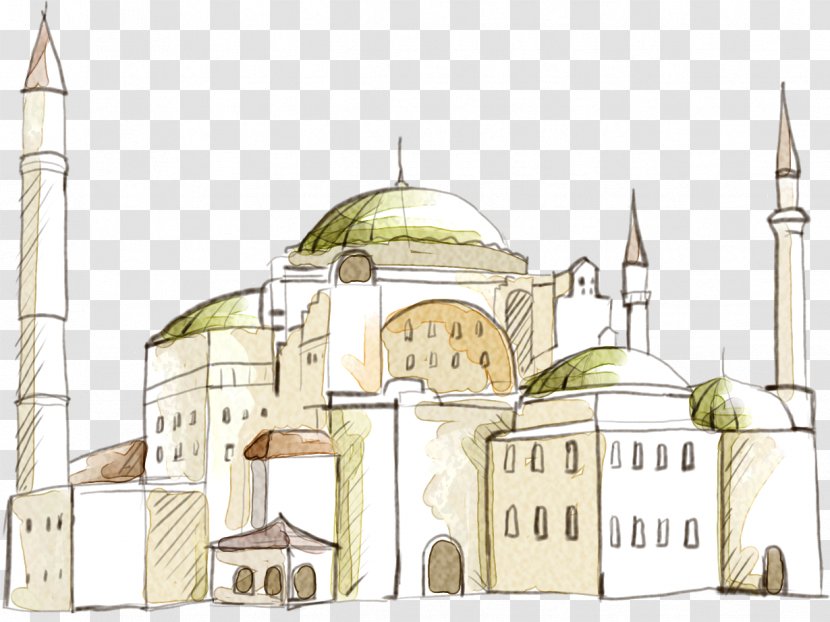 Castle Watercolor Painting Illustration - Medieval Architecture - Hand-painted Cartoon Houses Transparent PNG
