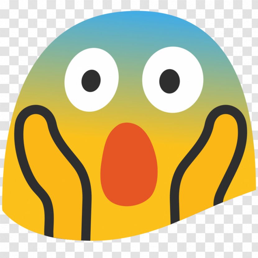 Emoji Screaming Smiley Face Fear - Sms Transparent PNG