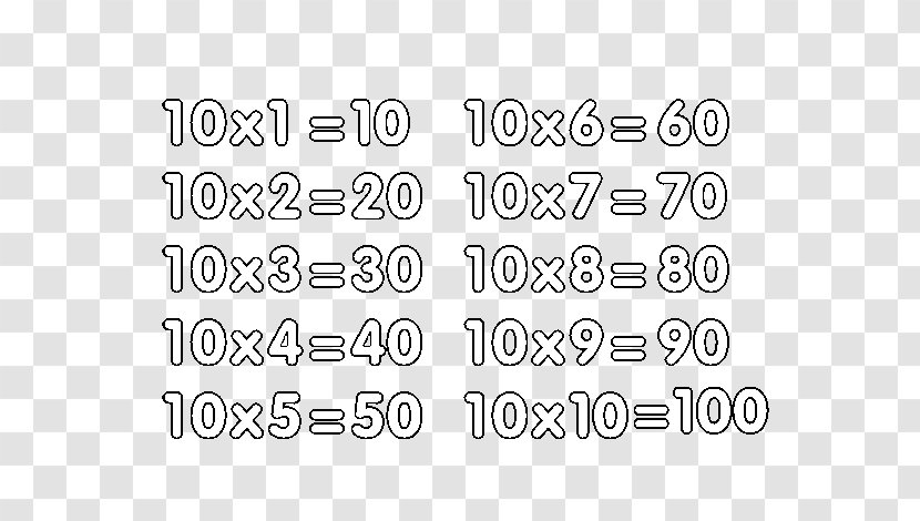 Drawing Multiplication Table Number Online And Offline - Diagram - School Time Transparent PNG