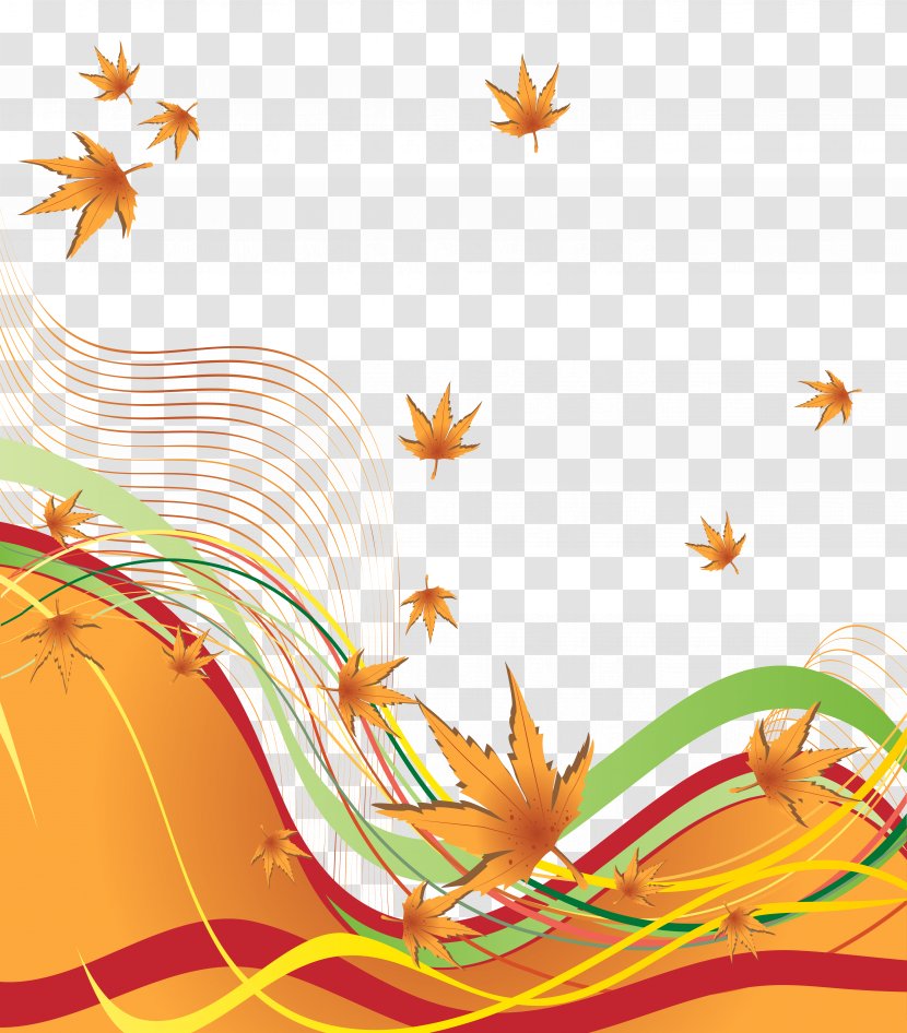 Autumn Clip Art - Tree - Decorative Border Clipart Image Transparent PNG