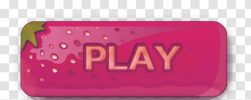 Push-button Strawberry - Magenta - Button Transparent PNG