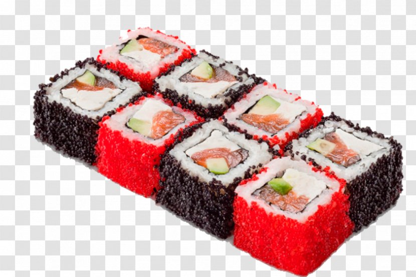 Sushi Makizushi California Roll Smoked Salmon Tobiko - Cucumber Transparent PNG