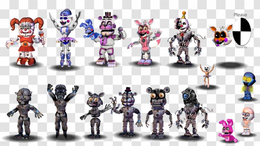 Five Nights At Freddy's: Sister Location Character Action & Toy Figures Fan Art - Lo Fi Transparent PNG