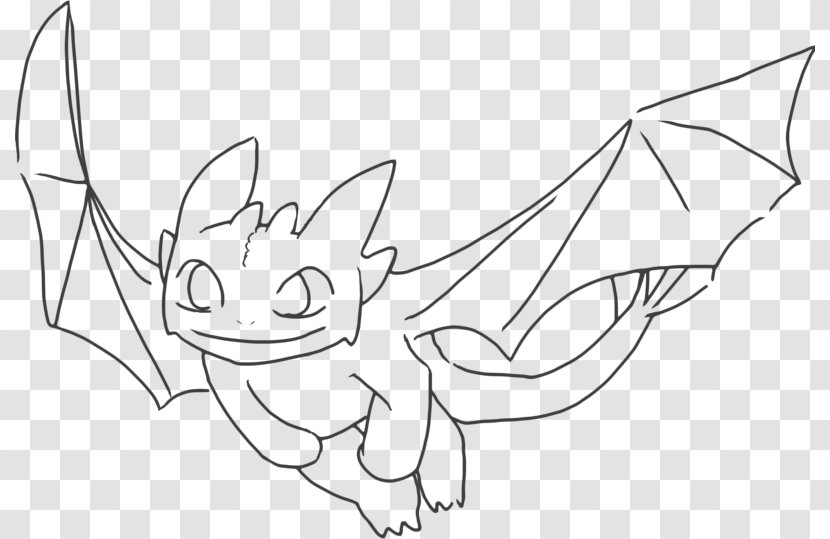 Line Art Drawing Toothless Cartoon Sketch - Watercolor Transparent PNG