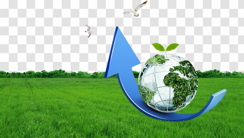 Environmental Protection Service Business Photovoltaics - Environment - Blue Up Arrow And The Earth Transparent PNG
