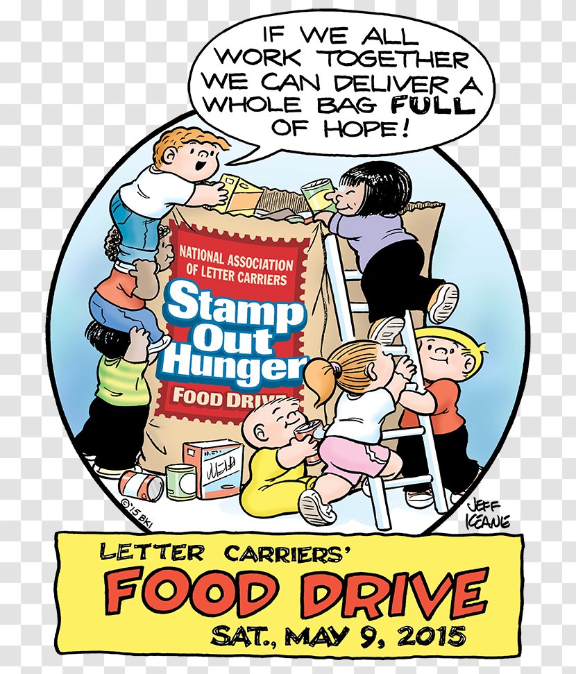 National Association Of Letter Carriers Stamp Out Hunger Food Drive Bank Donation - Kids Summer Flyer Transparent PNG