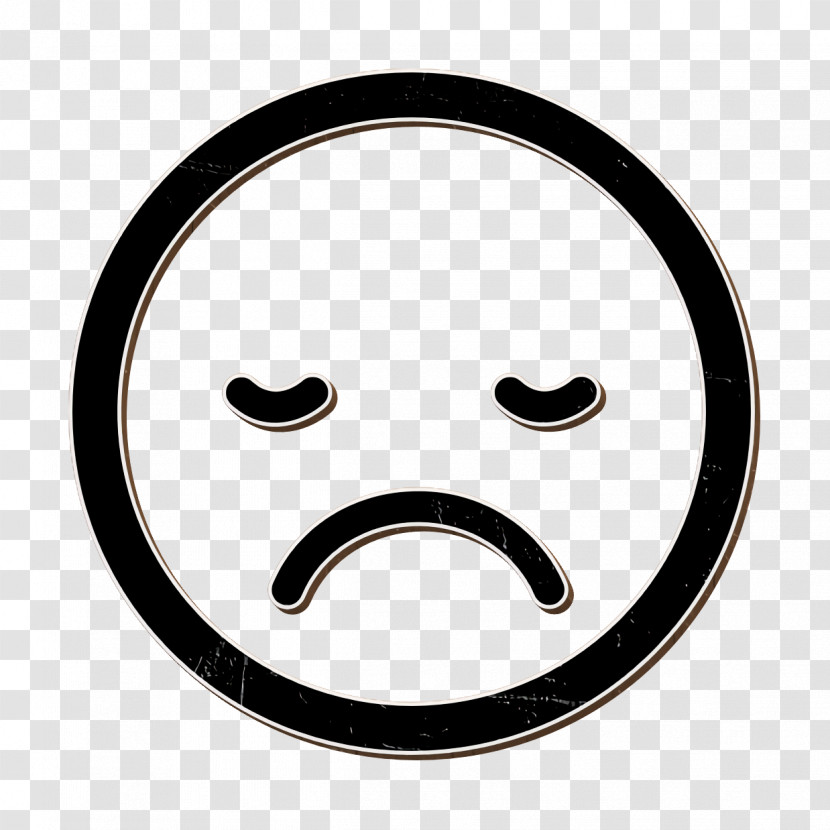 Interface Icon Sad Sleepy Emoticon Face Square Icon Emotions Rounded Icon Transparent PNG