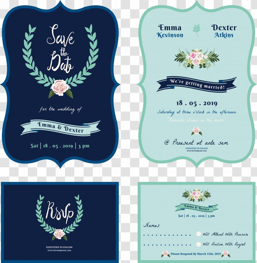 Wedding Invitation Save The Date Illustration - Royalty Free - Cartoon Design Transparent PNG