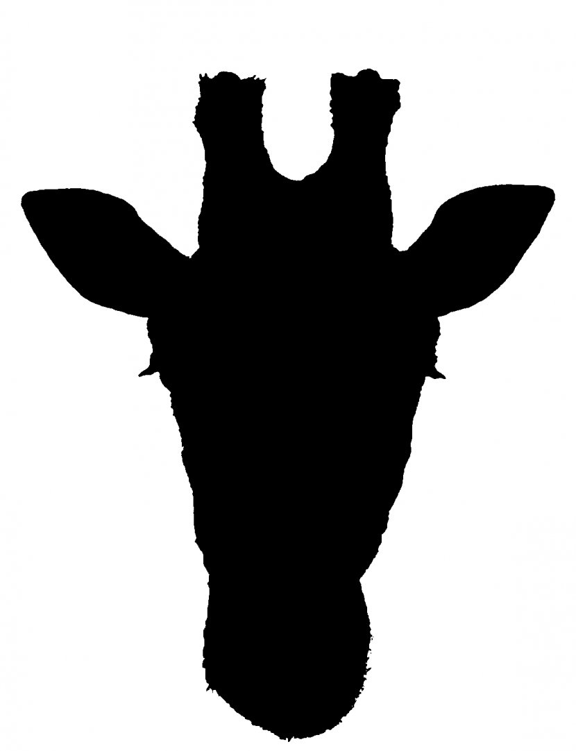 Kruger National Park West African Giraffe Silhouette Clip Art - Animal Head Outline Giraff Transparent PNG