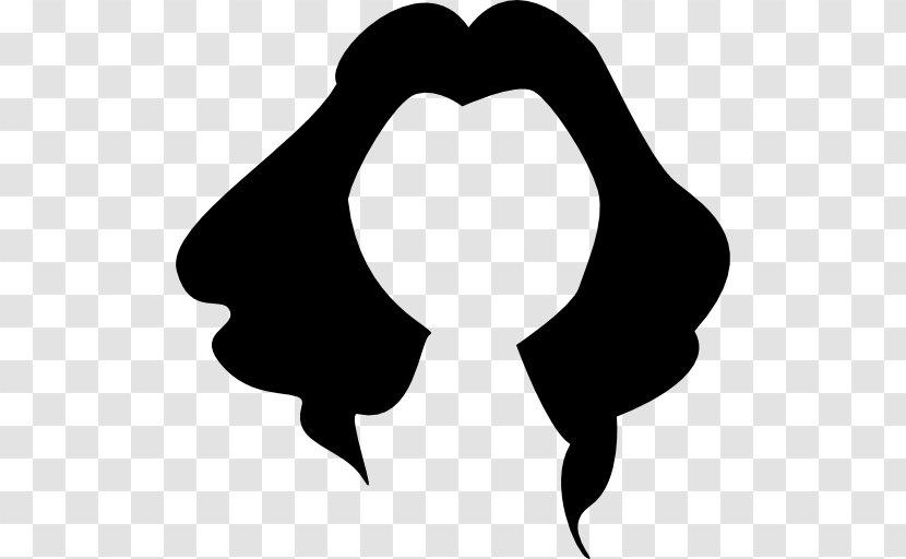 Hairstyle Shape Beauty Parlour Woman - Black And White - Hair Transparent PNG