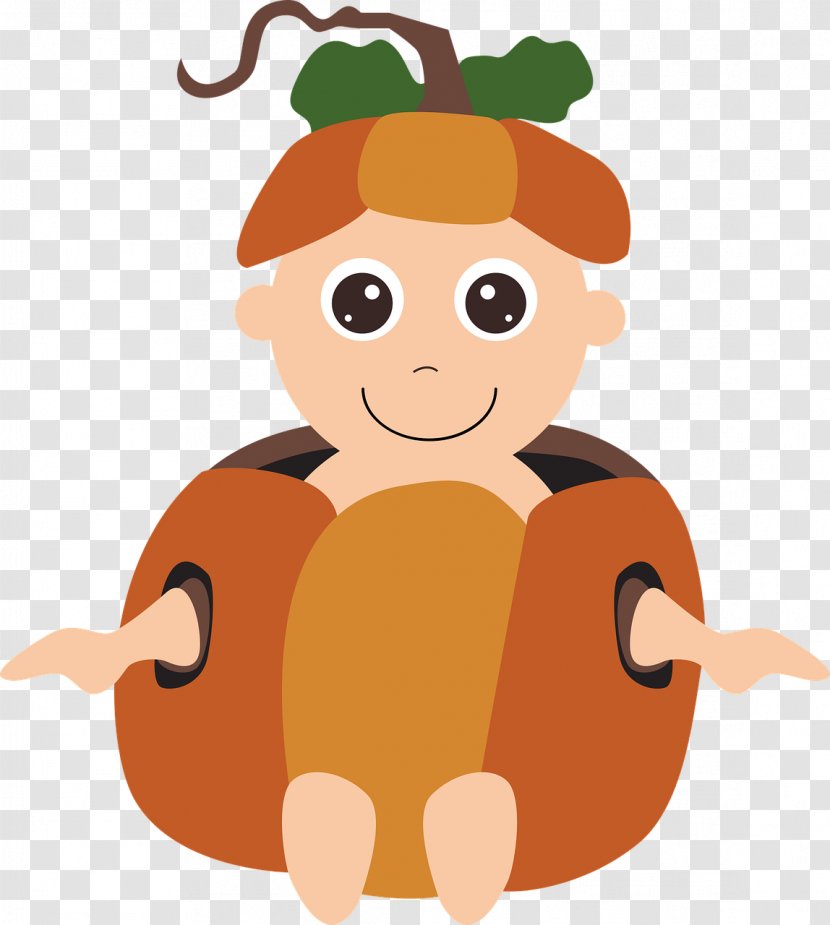 Pumpkin Child Halloween Infant Clip Art - Boy Transparent PNG