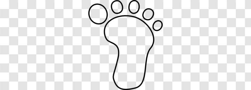 Digital Footprint Black And White - Head - Toe Cliparts Transparent PNG