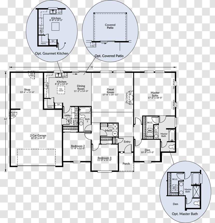 Floor Plan Florence House - Adair Homes Inc - Design Transparent PNG