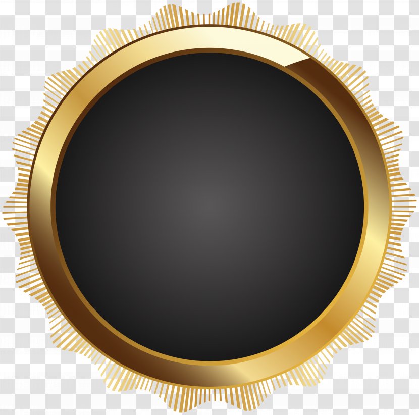 Picture Frame Text Circle Brown - Seal Badge Black Transparent Clip Art Transparent PNG