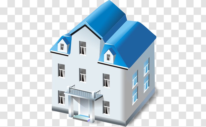 House ICO Building Icon - Room - Blue Cliparts Transparent PNG