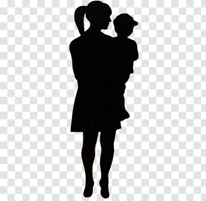 Child Silhouette Mother Woman - Kid Pointing Transparent PNG