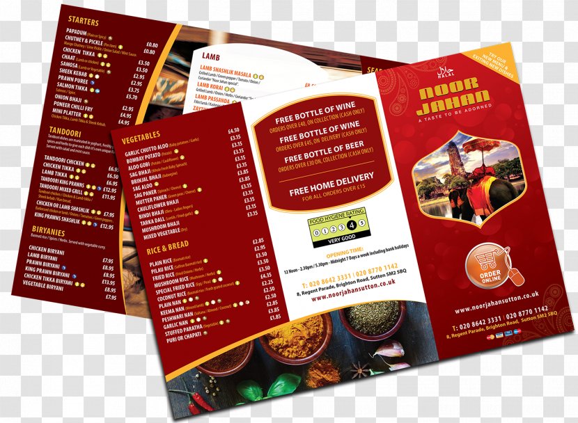 Take-out Menu Restaurant Flyer Printing - Leaflets Transparent PNG