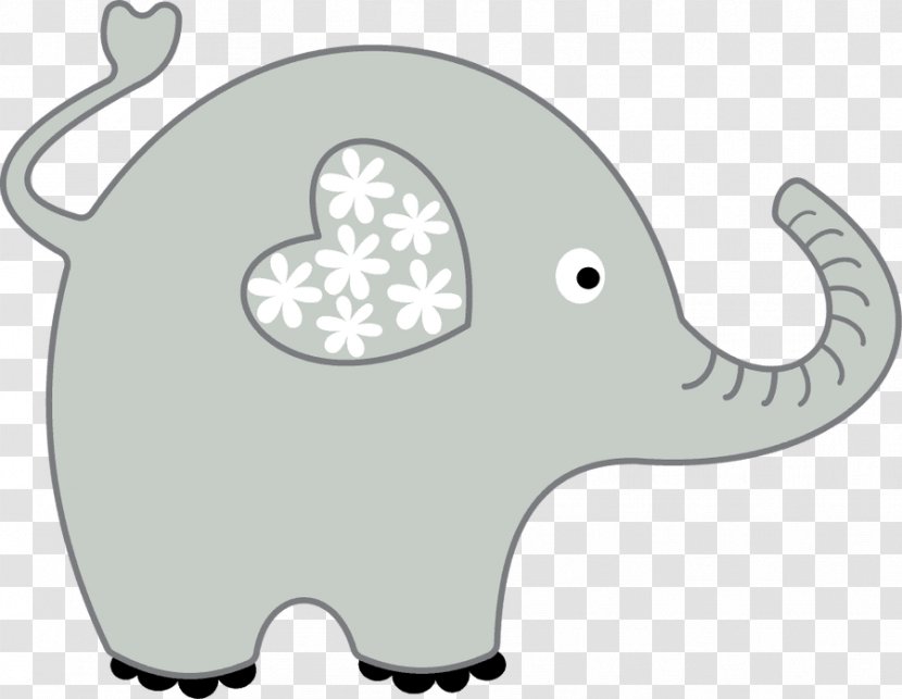 Elephant Heart Grey Clip Art - Fauna - Sweet Cliparts Transparent PNG