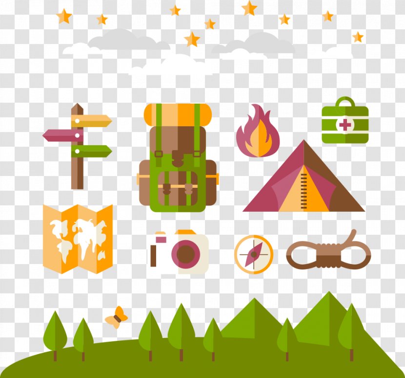 Camping Mountaineering Clip Art - Text - Field Trips Transparent PNG