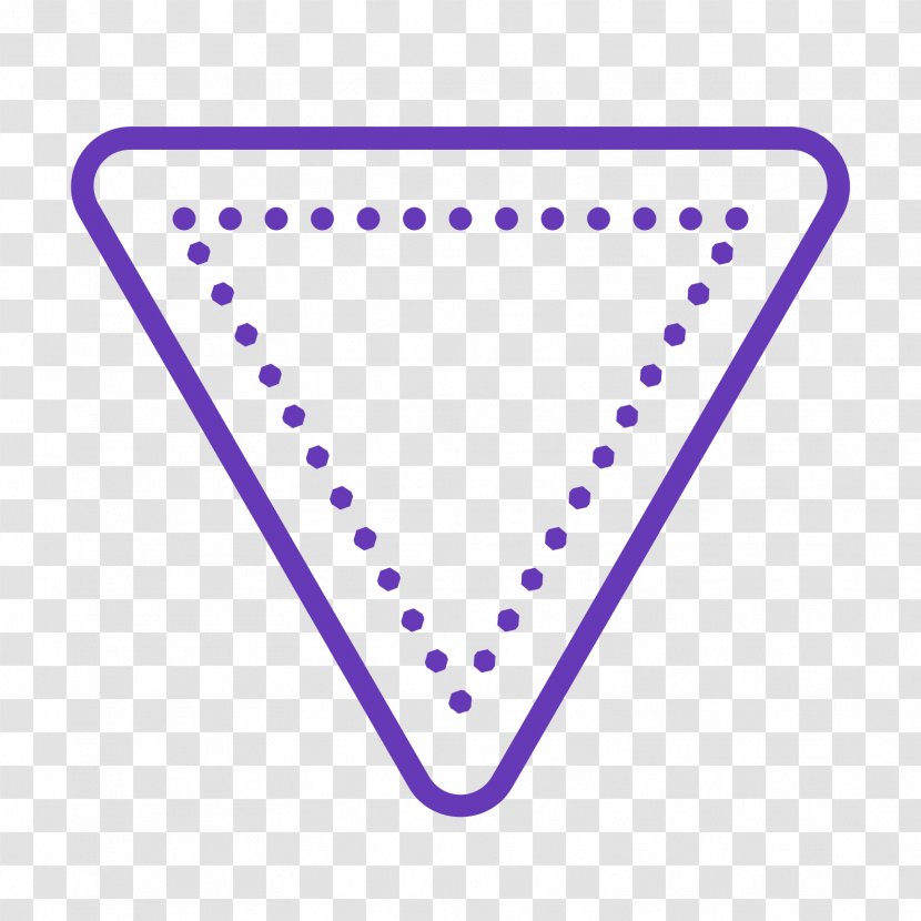 Line Point Triangle Font - Purple Transparent PNG