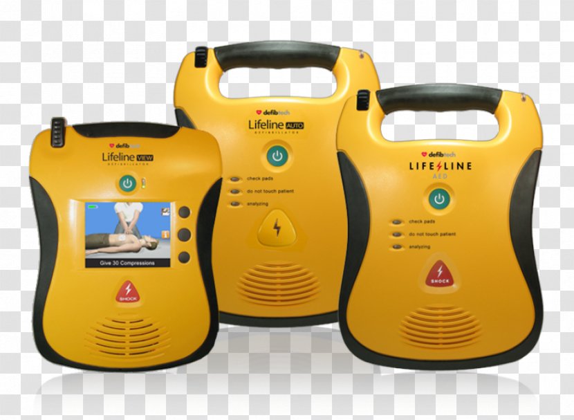Automated External Defibrillators Defibtech Lifeline AED Defibrillation VIEW Defibrillator Auto DCF-A120-EN - Technology - Acls Illustration Transparent PNG