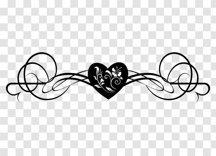 Ornament Photography Tattoo - Silhouette - Heart Transparent PNG