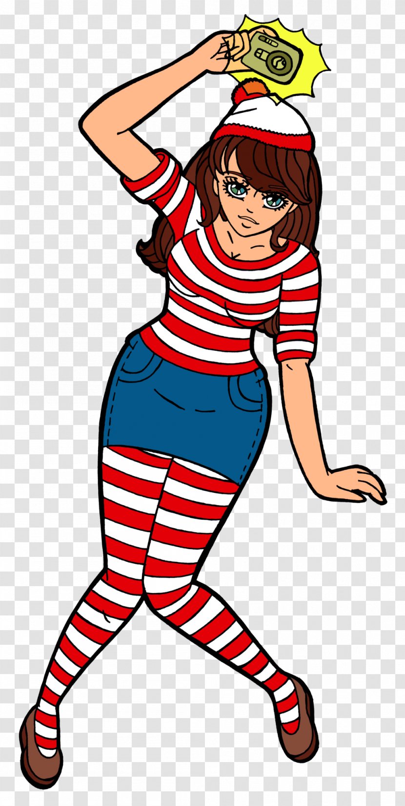 Where's Wally? Wenda Costume - Watercolor - Wilma Transparent PNG