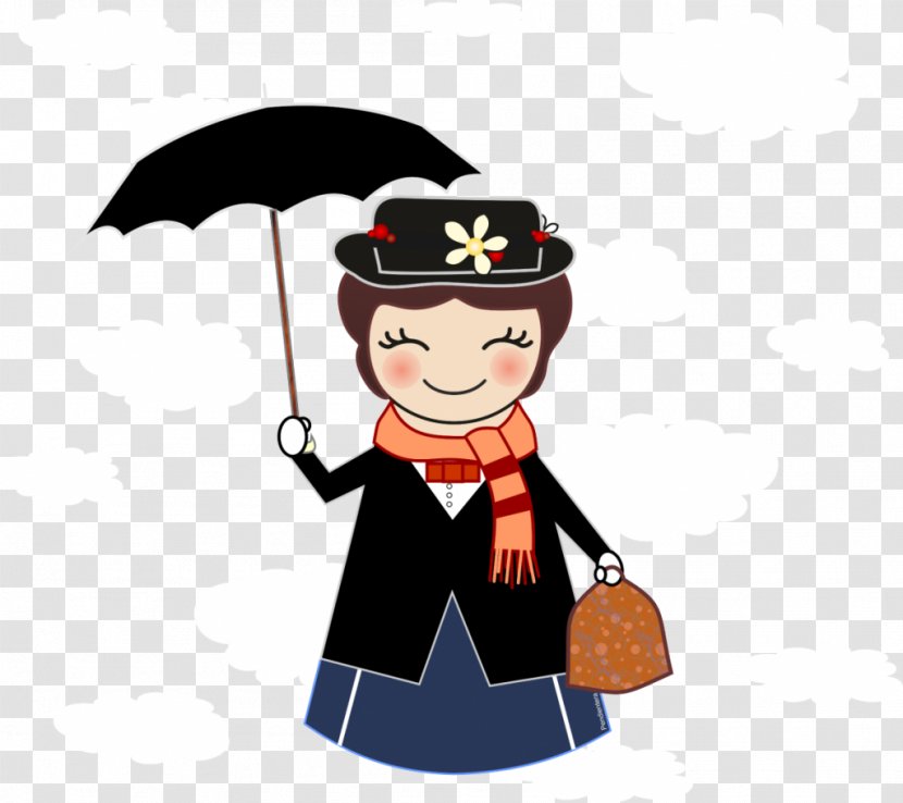 Mary Poppins Illustration Cartoon Drawing - Fictional Character Transparent PNG