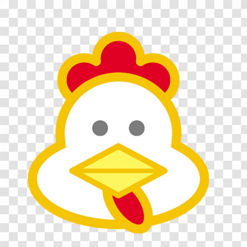 Chicken Cartoon Rooster - Cute Head Transparent PNG