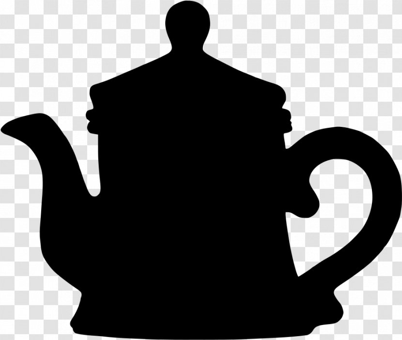 Teapot Kettle Black Silhouette Clip Art - Tableware - Blackandwhite Transparent PNG