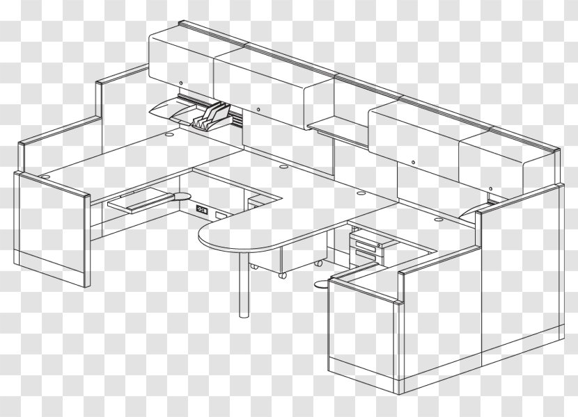 Systems Furniture Table Cubicle GSA Advantage - Drawing Transparent PNG