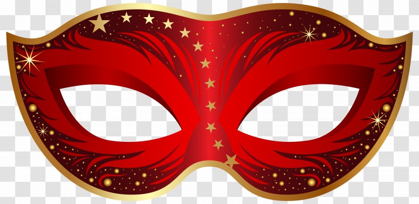 Carnival Of Venice Mask - Masque - Red Clip Art Image Transparent PNG