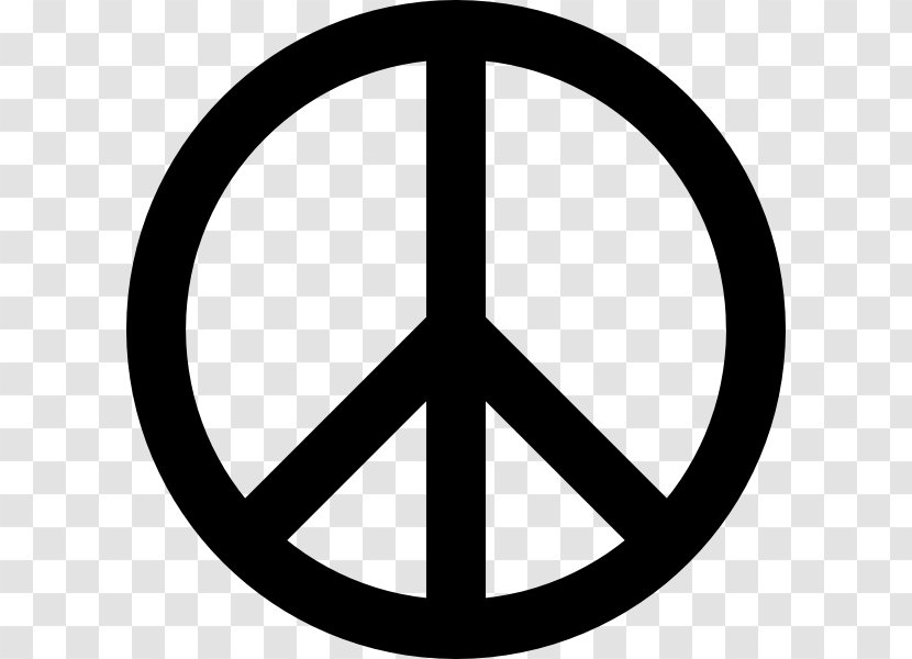 Peace Symbols Sign - Monochrome - Transparent Transparent PNG